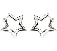 fdsmall Pendientes de estrella, delicados, minimalistas, plateados, pequeños, estrella, pendientes hipoalergénicos, circonitas, bonitos pendientes de aro, joyas regalos para niñas y mujeres, Acero