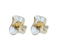 fdsmall Pendientes de flores femeninas pendientes de metal en bloque dorado pendientes retro barrocas pendientes fiesta joyas de playa