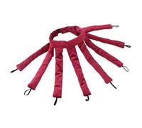 fdsmall Pulpo sin calor Curling Curlers Diseño del pulpo sin calor Curler corto suave dormir durante la noche Rodillos de cinta de seda Barras de banda con caja (Wine Red)