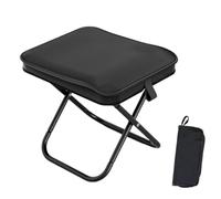 fdsmall Tabouret de Camping Petite Chaise Portable Mini Plegable Asiento de Viaje Ligero Portable Sac à Main Tabouret para Marcher randonnée Pesca Pique-Nique Barbacoa (Black)