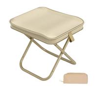 fdsmall Tabouret de Camping Petite Chaise Portable Mini Plegable Asiento de Viaje Ligero Portable Sac à Main Tabouret para Marcher randonnée Pesca Pique-Nique Barbacoa (Apricot)