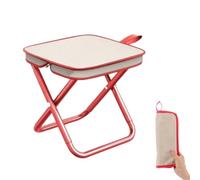 fdsmall Tabouret de Camping Petite Chaise Portable Mini Plegable Asiento de Viaje Ligero Portable Sac à Main Tabouret para Marcher randonnée Pesca Pique-Nique Barbacoa (Red)