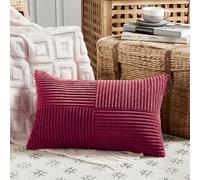 FDTERN - Juego de 1 funda de cojín de 50 x 70 cm, diseño cruzado, decoración de pana, funda de cojín moderna, para dormitorio