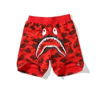 FDTURES 24ss Fashion Sports Hip Hop Bottom Pants Bap Shark Camuflaje Youth Leisure Shorts Medianos Pantalones Cortos De Algodón para Hombres-color4||M