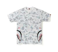 FDTURES 24ss Primavera Y Verano Bape Empalme Casual Estampado Cielo Estrellado Cielo Nocturno Ropa Infantil Antes Y Después De La Boca De Tiburón Camuflaje Camiseta De Padres E Hijos-color2||S