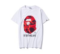 FDTURES Blusa Casual De Moda 24ss Bap Camiseta De Manga Corta para Deportes De Ocio Masculinos Y Femeninos De Doble Hilo De Algodón De Moda para Parejas Largas-color6||L