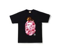 FDTURES Blusa Casual De Moda 24ss Bap Camiseta De Manga Corta para Deportes De Ocio Masculinos Y Femeninos De Doble Hilo De Algodón De Moda para Parejas Largas-color14||S