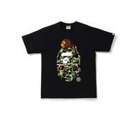 FDTURES Blusa Casual De Moda 24ss Bap Camiseta De Manga Corta para Deportes De Ocio Masculinos Y Femeninos De Doble Hilo De Algodón De Moda para Parejas Largas-color3||L