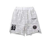FDTURES Pantalones Cortos Deportivos De Moda para Parejas 24ss Bap Etiqueta De Camuflaje Multicolor Anillo Pantalones Cortos Casuales para Hombres-color2||S