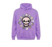 FDTURES Sudadera con Capucha Kawaii Gráfica The Binding of Isaac Cute Character Guppy 's Cat Winter Fleece con Capucha color1||M