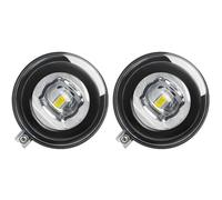 FDUESAJIF Faros Antiniebla Para Chrysler Para Ciudad Para País 2005-2009 2 Piezas LED Luz Antiniebla Ojo Ángel DRL 9005 H10 Lámpara Circulación Diurna Coche Antiniebla Delantero(White)