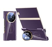 FDUJINH Carcasa Magnética para Huawei Mate XT/Xts, Protección De Cámara Soporte Funda Galvanoplastia Transparente Anti-Arañazos Bisagras Caso,Púrpura,Mate XTs