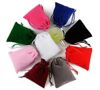 FDWDOL 10 bolsas de terciopelo con cordón, bolsas de terciopelo para embalaje de joyería, bolsas de regalo, se pueden personalizar 5x7cm 7x9/8x10/9x12/10X15/15X20CM-Mezcla de colores-8X10CM-10PCS