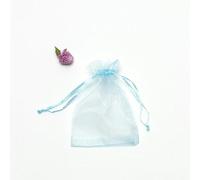 FDWDOL 50 bolsas de organza para embalaje de joyas, regalos, dulces, bodas, fiestas, regalos, bolsas dibujables, bolsas para dulces, 50 unidades, azul cielo, 2.8 x 3.5 in