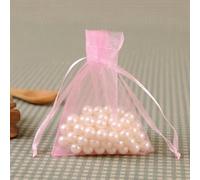 FDWDOL 50 bolsas de organza para embalaje de joyas, regalos, dulces, bodas, fiestas, regalos, bolsas dibujables, bolsas para dulces, 50 unidades, color rosa, 2.8 x 3.5 in