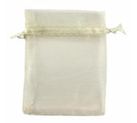 FDWDOL 50 bolsas de organza para embalaje de joyas, regalos, dulces, bodas, fiestas, regalos, bolsas dibujables, bolsas para dulces, 50 unidades, color beige, 3.9 x 5.9 in