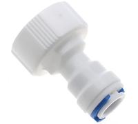 FDXGYH 2 adaptadores de rosca NPT recta, ajuste a presión, conexión rápida, accesorios blancos RO de 3/4 pulgadas FNPT a 3/8 pulgadas, adaptador de manguera OD para purificador de agua