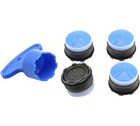 FDXGYH - Llave de aireador de grifo M21.5 y filtro de grifo de 21,5 mm, 1 llave aireadora de grifo oculta y 4 aireadores de grifo