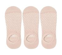 FDzkrtvm Calcetines invisibles antideslizantes, 3 pares de calcetines náuticos for mujer, verano, malla fina, transpirable, a cuadros, Multicolor, antideslizantes, corte bajo, 34-39(Pink)