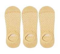 FDzkrtvm Calcetines invisibles antideslizantes, 3 pares de calcetines náuticos for mujer, verano, malla fina, transpirable, a cuadros, Multicolor, antideslizantes, corte bajo, 34-39(Yellow)