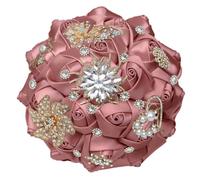 FDzkrtvm Ramo de Novia Raso con pedrería Dorada | Accesorio de boda nupcial multicolor: adornos de diamantes de imitación brillantes(Color 9)