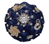 FDzkrtvm Ramo de Novia Raso con pedrería Dorada | Accesorio de boda nupcial multicolor: adornos de diamantes de imitación brillantes(Color 18)