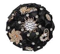 FDzkrtvm Ramo de Novia Raso con pedrería Dorada | Accesorio de boda nupcial multicolor: adornos de diamantes de imitación brillantes(Color 15)