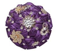FDzkrtvm Ramo de Novia Raso con pedrería Dorada | Accesorio de boda nupcial multicolor: adornos de diamantes de imitación brillantes(Color 7)