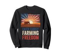 Fe Agricultura Familiar Libertad - Patriotic USA Farmer Sudadera
