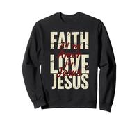 Fe Amor Jesús | Día de San Valentín Cristiano Mujeres Hombres Sudadera