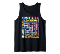 Fe Amor Paz Alegría Bendición Salvación Oración Creencia Esperanza Camiseta sin Mangas