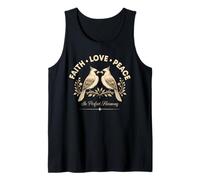 Fe Amor Paz Armonía Aves Cardenales del Norte Camiseta sin Mangas