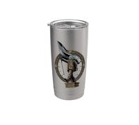 Fe ciega, hombre adecuado cegado por bandera, arte político callejero Vaso térmico de acero inoxidable de doble pared