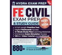 FE Civil Exam Prep and Study Guide 2025-2026: Include 880+ Verified Questions and Explanations and 39+ Hours of Online Tools-Updated for NCEES Fundamentals of Engineering 9th Edition Exam