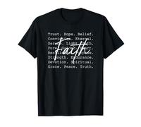Fe Confianza Esperanza Creencia Palabras Inspiradoras Camiseta
