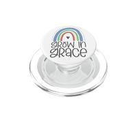 Fe Cristiana Crecer en Gracia Pastel Arco Iris PopSockets PopGrip para MagSafe