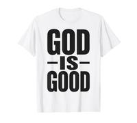 Fe Cristiana Dios es Buena Biblia Camiseta gráfica económica