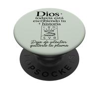Fe cristiana Dios sigue escribiendo tu historia PopSockets PopGrip Adhesivo