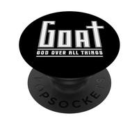 Fe Cristiana Dios Sobre Todas Las Cosas GOAT Divertido PopSockets PopGrip Adhesivo
