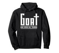 Fe Cristiana Dios Sobre Todas Las Cosas GOAT Divertido Sudadera con Capucha