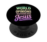 Fe Cristiana Humor Amor Jesús PopSockets PopGrip Adhesivo