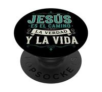 Fe Cristiana Jesús Es El Camino La Verdad Y La Vida PopSockets PopGrip Adhesivo