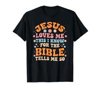 Fe Cristiana Jesús Me Ama Lo Sé Feliz Domingo de Pascua Camiseta