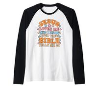 Fe Cristiana Jesús Me Ama Lo Sé Feliz Domingo de Pascua Camiseta Manga Raglan