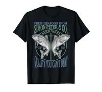 Fe Cristiana Jesús Simón Pedro Divertido Marisco Versículo Camiseta