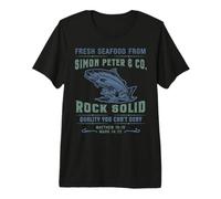 Fe Cristiana Jesús Simón Pedro Divertido Marisco Versículo Camiseta Premium