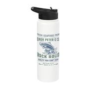 Fe Cristiana Jesús Simón Pedro Divertido Marisco Versículo Stainless Steel Insulated Water Bottle