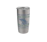 Fe Cristiana Jesús Simón Pedro Divertido Marisco Versículo Vaso térmico de acero inoxidable de doble pared