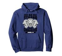 Fe Cristiana, león, sé Fuerte, Valiente, versículo bíblico Sudadera con Capucha