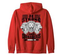 Fe Cristiana, león, sé Fuerte, Valiente, versículo bíblico Sudadera con Capucha